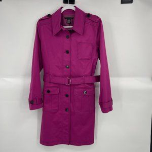 Apostrophe Stretch Trench Coast Jacket 10 Purple